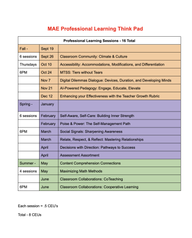 PD Schedule